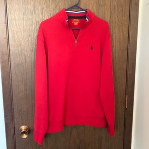 Polo Ralph Lauren Red Quarter-Zip Sweater